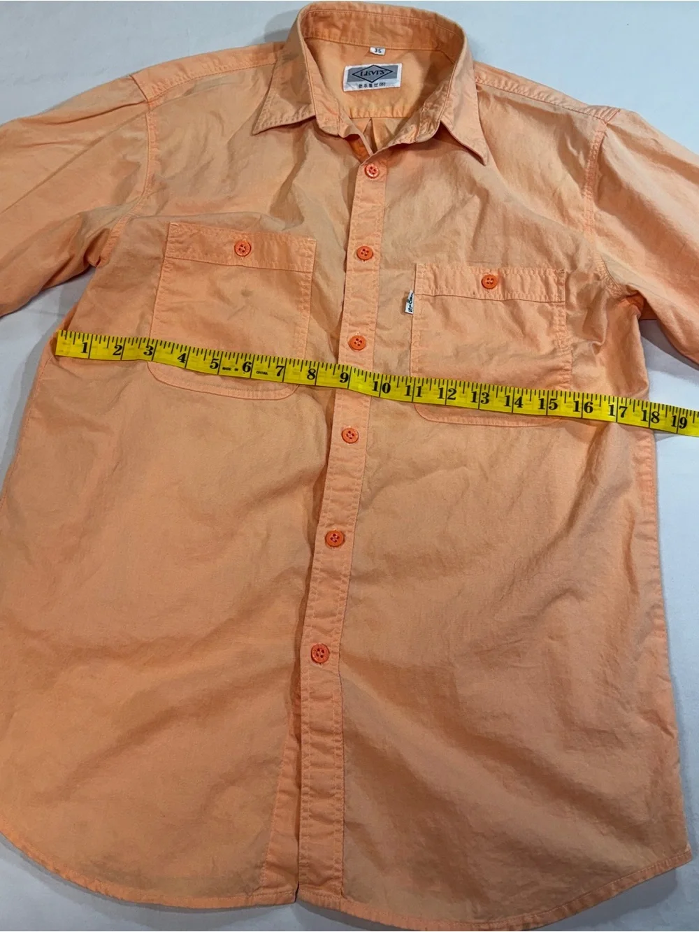 Vintage Levis Shirt Mens Small Diamond Label Button Up Made For Korean Market